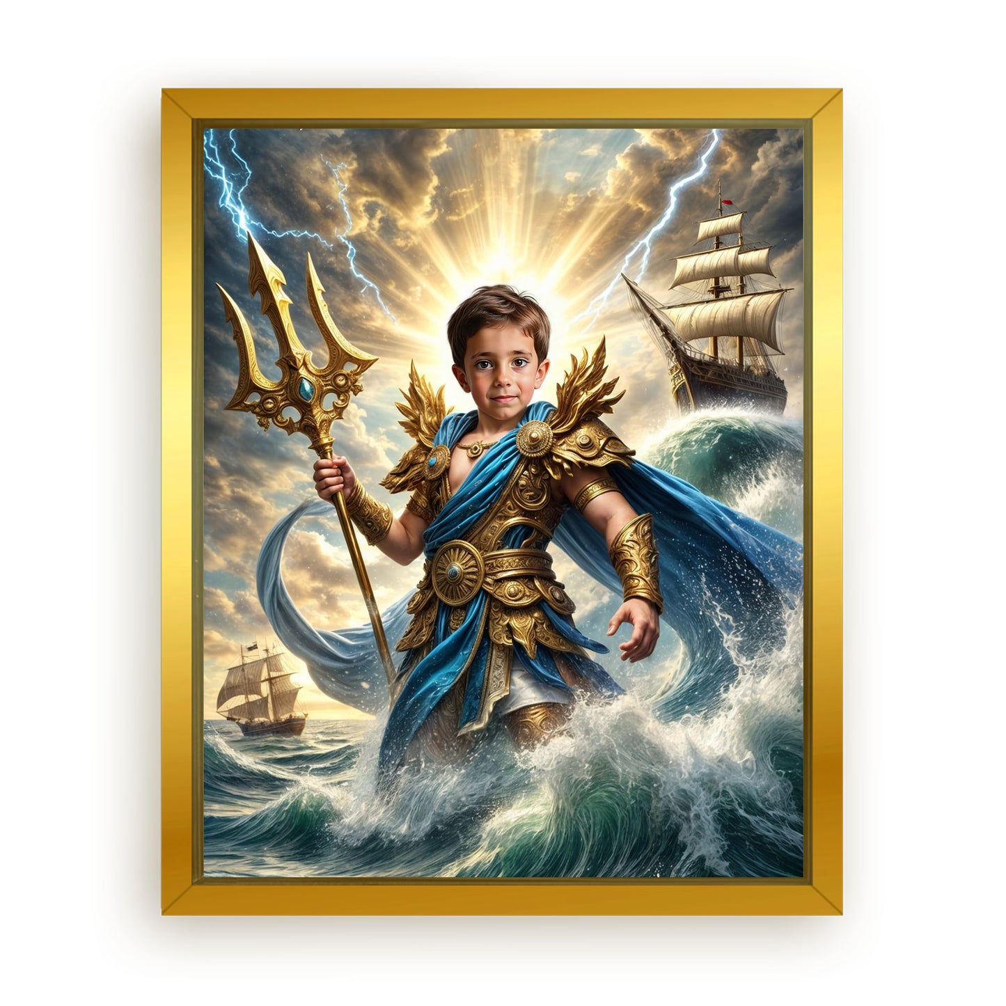 Make Your 16x20 Inches 'Poseidon' Canvas Even More Special, Add a Beautiful Premium Frame & Make It Truly Gift-Ready!