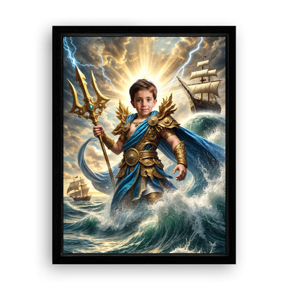 Make Your 12x16 Inches 'Poseidon' Canvas Even More Special, Add a Beautiful Premium Frame & Make It Truly Gift-Ready!