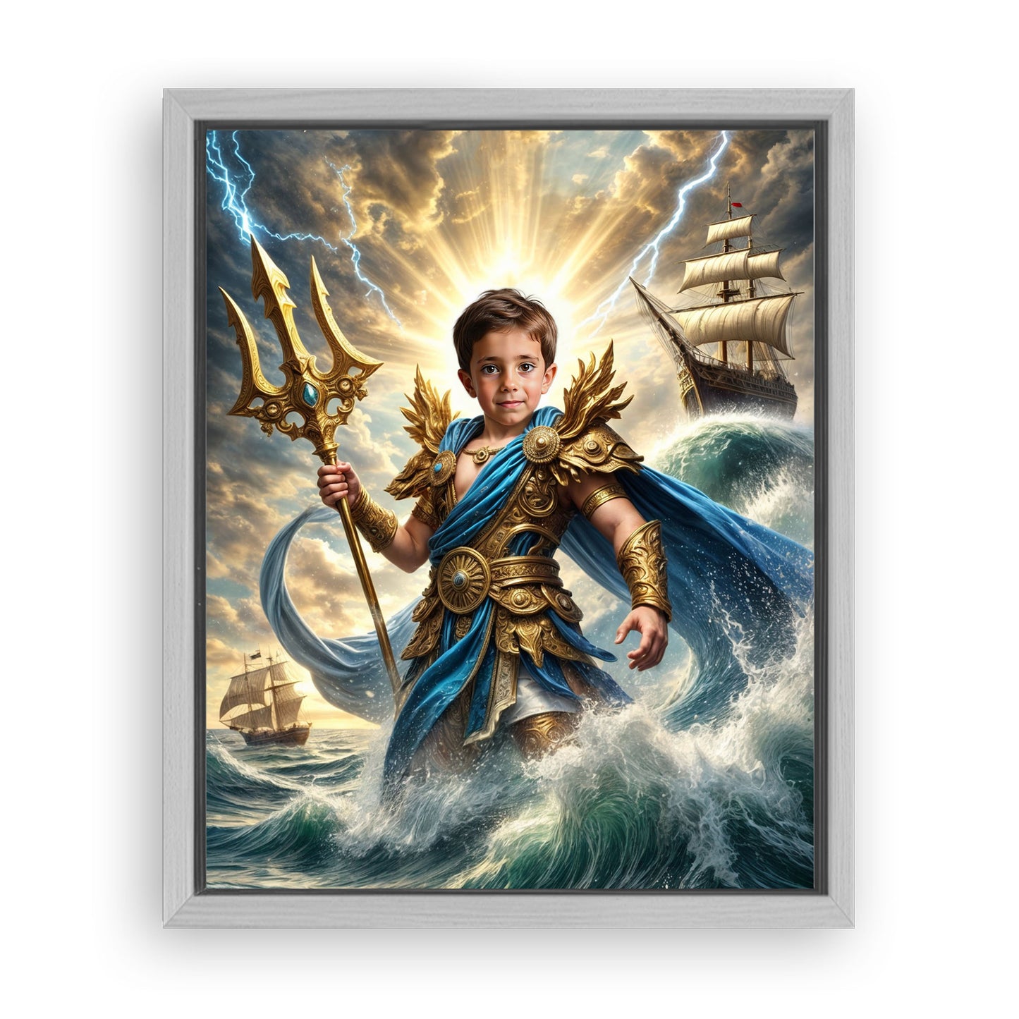 Make Your 10x08 Inches 'Poseidon' Canvas Even More Special, Add a Beautiful Premium Frame & Make It Truly Gift-Ready!
