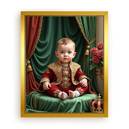 Save 33% When You Add A Frame To Your 10x08 'The Royal Baby' Canvas Now