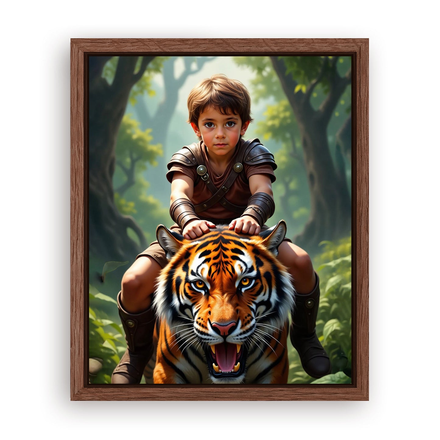 Save 33% When You Add A Frame To Your 10x08 'The Tiger Rider' Canvas Now