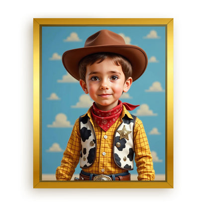 Save 33% When You Add A Frame To Your 16x20 'The Wild West Kid' Canvas Now
