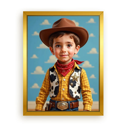 Save 33% When You Add A Frame To Your 12x16 'The Wild West Kid' Canvas Now