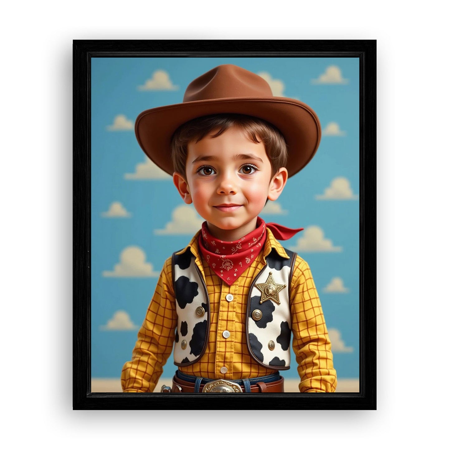 Save 33% When You Add A Frame To Your 10x08 'The Wild West Kid' Canvas Now