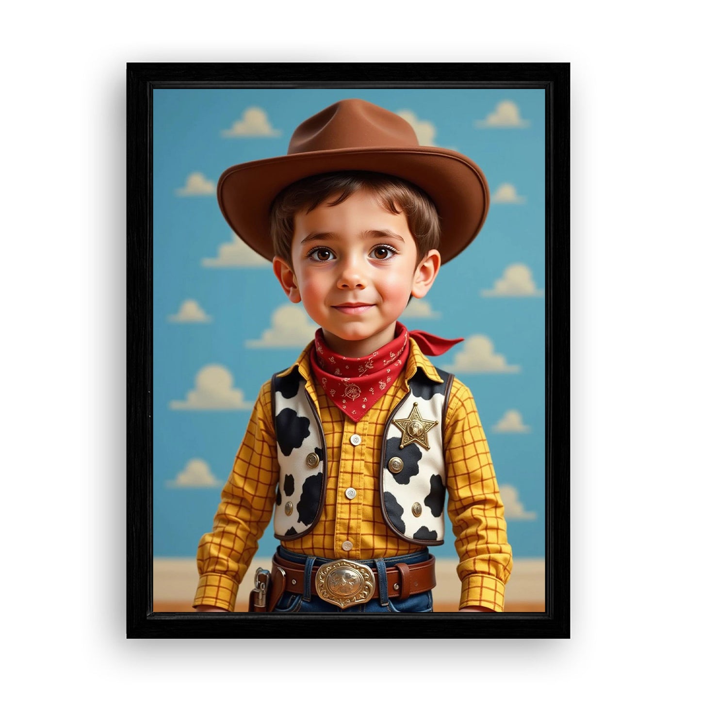 Save 33% When You Add A Frame To Your 18x24 'The Wild West Kid' Canvas Now