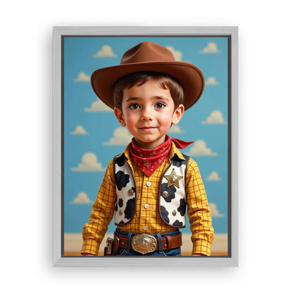 Save 33% When You Add A Frame To Your 12x16 'The Wild West Kid' Canvas Now