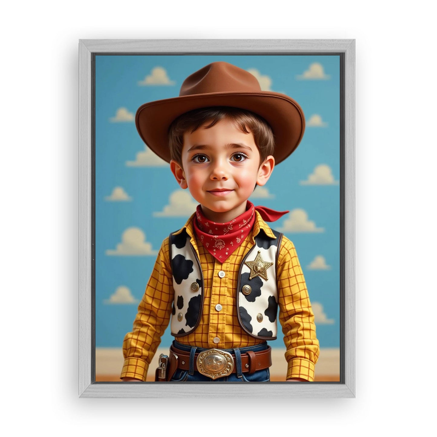 Save 33% When You Add A Frame To Your 18x24 'The Wild West Kid' Canvas Now