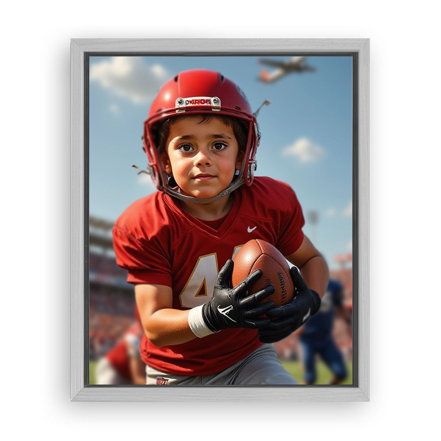 Save 33% When You Add A Frame To Your 10x08 'The NFL Player' Canvas Now