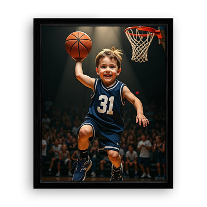 Save 33% When You Add A Frame To Your 10x08 'The Basketball Player' Canvas Now