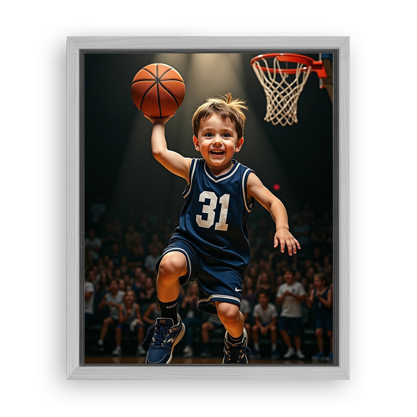 Save 33% When You Add A Frame To Your 10x08 'The Basketball Player' Canvas Now