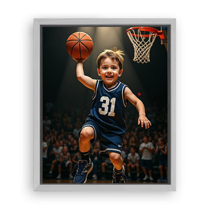 Save 33% When You Add A Frame To Your 16x20 'The Basketball Player' Canvas Now