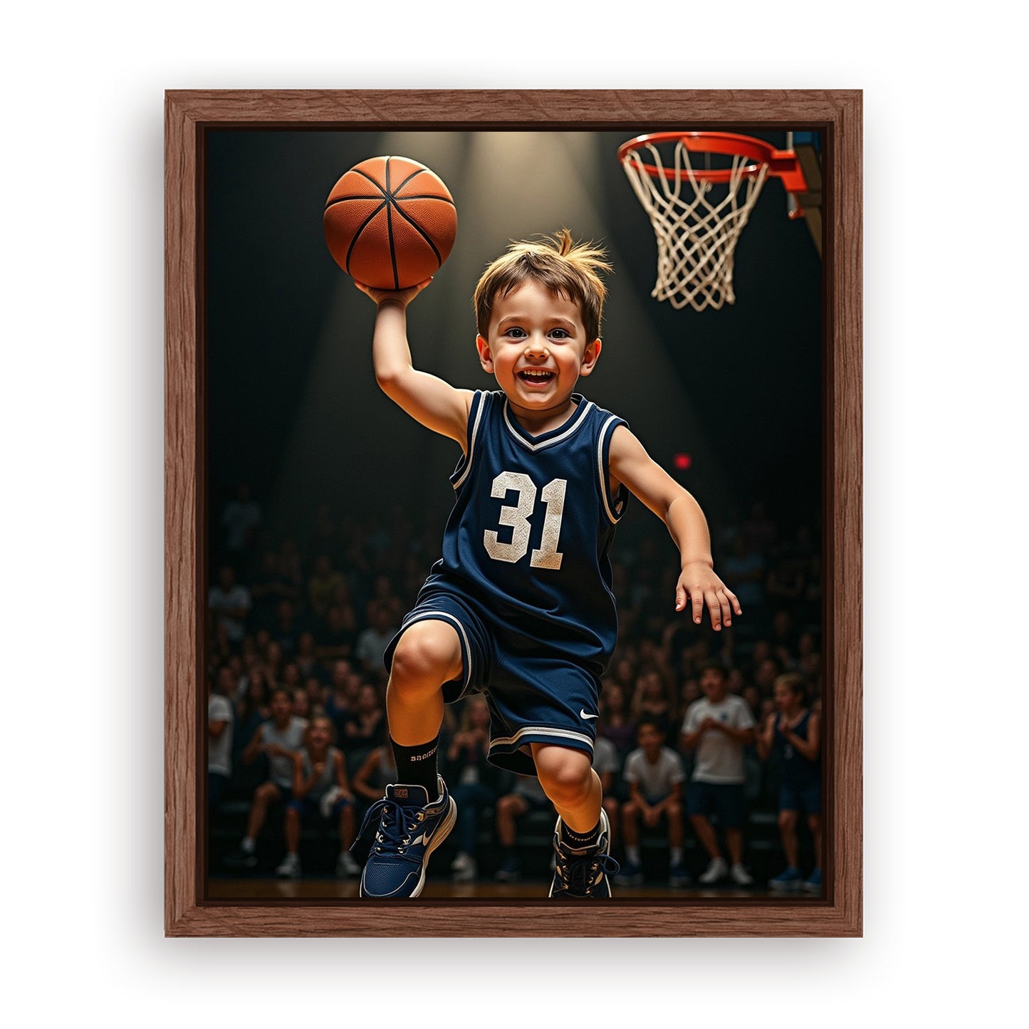 Save 33% When You Add A Frame To Your 10x08 'The Basketball Player' Canvas Now
