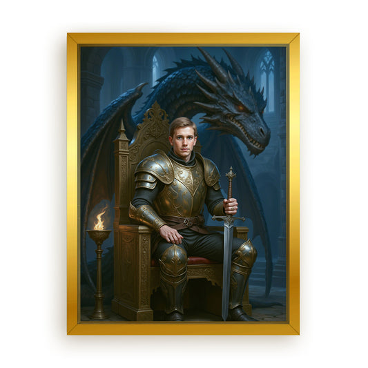 Save 33% When You Add A Frame To Your 18x24 'The Fireborn Dragon King' Canvas Now