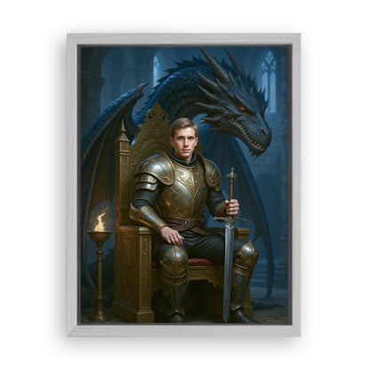 Save 33% When You Add A Frame To Your 18x24 'The Fireborn Dragon King' Canvas Now