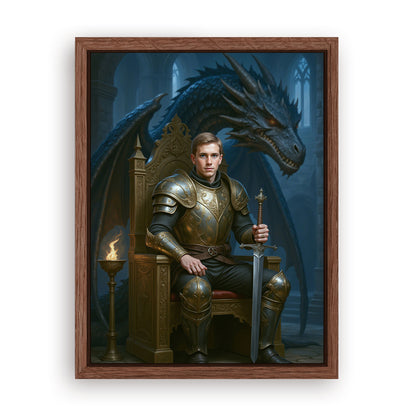 Save 33% When You Add A Frame To Your 18x24 'The Fireborn Dragon King' Canvas Now