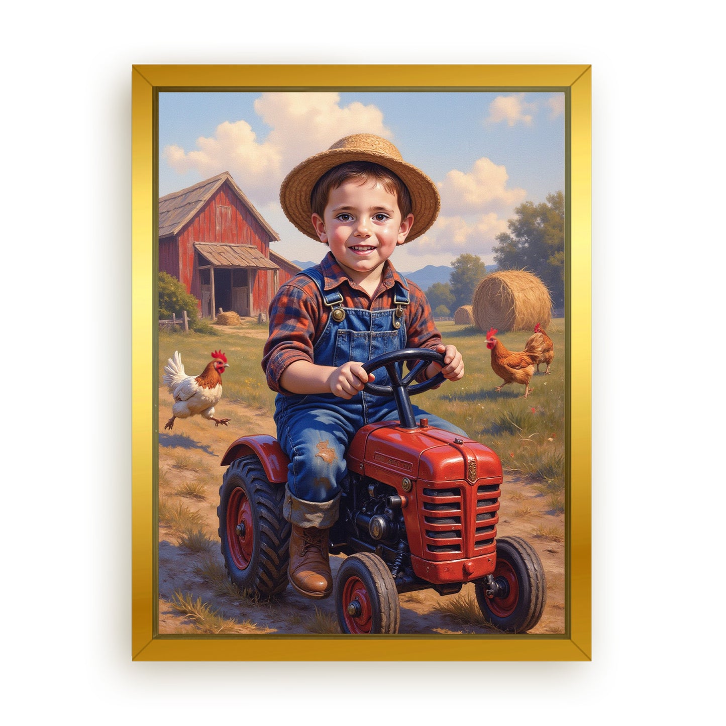 Save 33% When You Add A Frame To Your 12x16 'The Free Farmer' Canvas Now