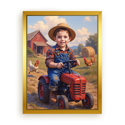 Save 33% When You Add A Frame To Your 18x24 'The Free Farmer' Canvas Now