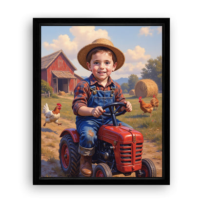 Save 33% When You Add A Frame To Your 10x08 'The Free Farmer' Canvas Now