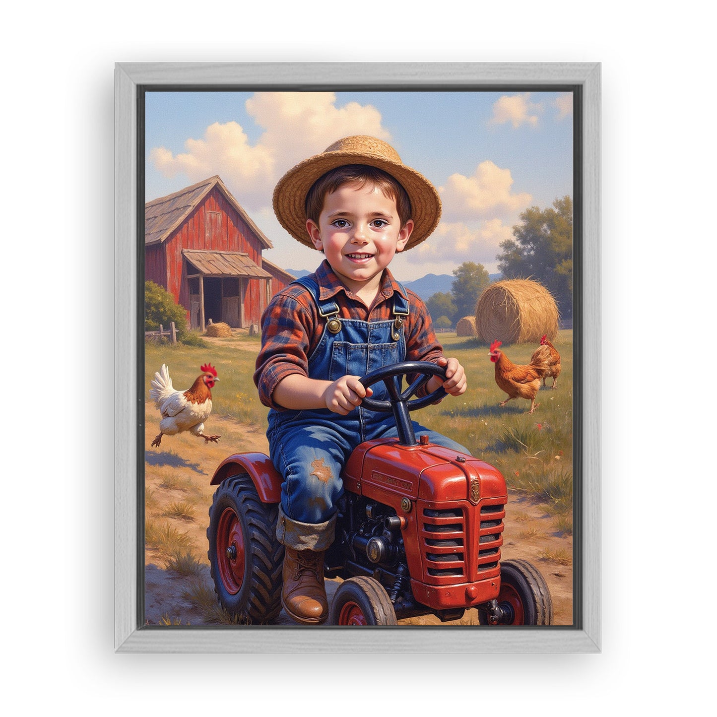 Save 33% When You Add A Frame To Your 10x08 'The Free Farmer' Canvas Now