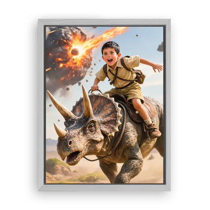 Make Your 12x16 Inches 'The Triceratops Patrol' Canvas Even More Special, Add a Beautiful Premium Frame & Make It Truly Gift-Ready!