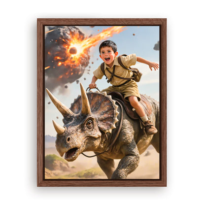 Make Your 18x24 Inches 'The Triceratops Patrol' Canvas Even More Special, Add a Beautiful Premium Frame & Make It Truly Gift-Ready!