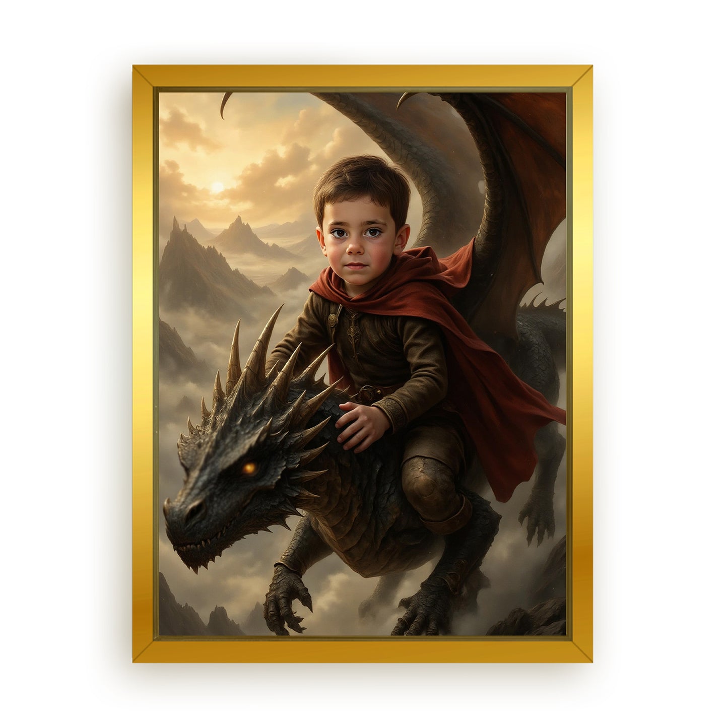 Save 33% When You Add A Frame To Your 12x16 'The Dragon Rider' Canvas Now