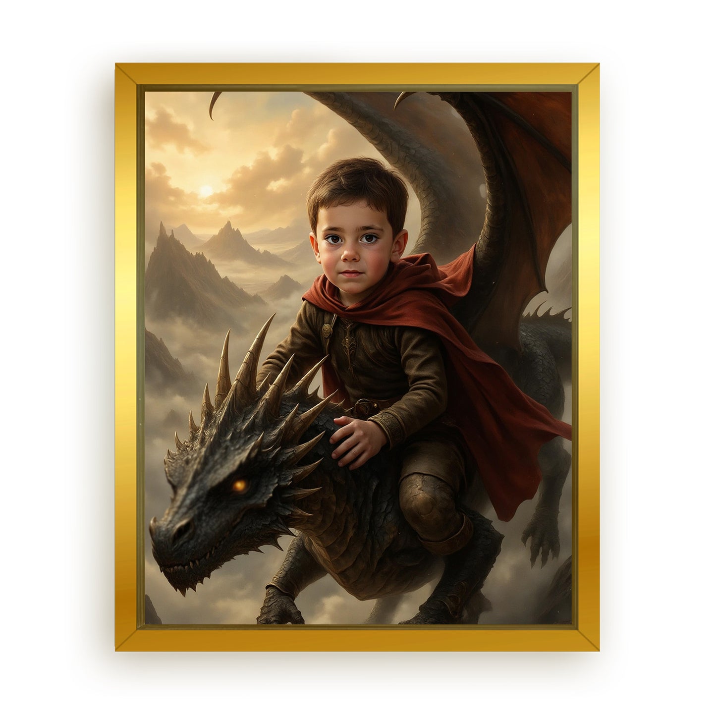 Save 33% When You Add A Frame To Your 16x20 'The Dragon Rider' Canvas Now