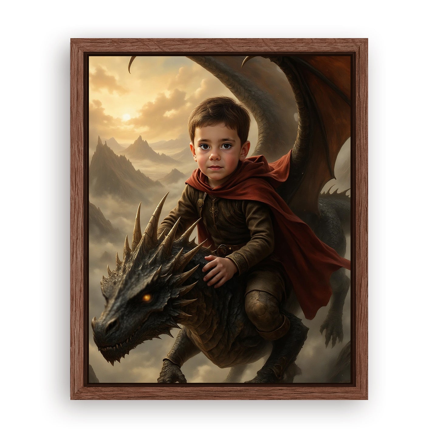 Save 33% When You Add A Frame To Your 10x08 'The Dragon Rider' Canvas Now