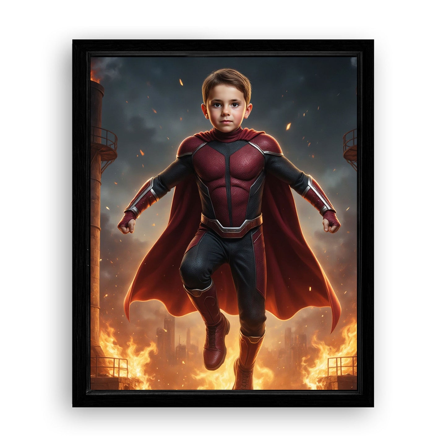 Save 33% When You Add A Frame To Your 16x20 'The Brave Flame' Canvas Now