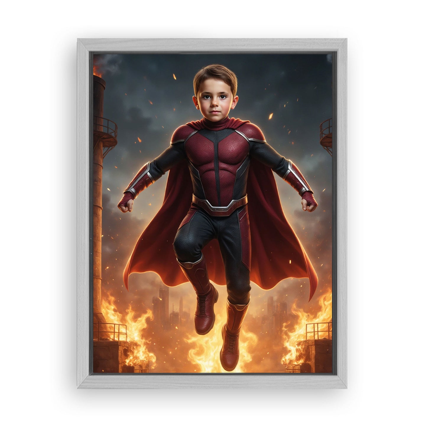 Save 33% When You Add A Frame To Your 18x24 'The Brave Flame' Canvas Now