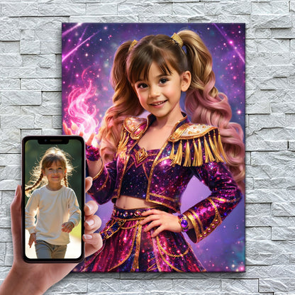 D'Galaxie-Einhornprinzessin