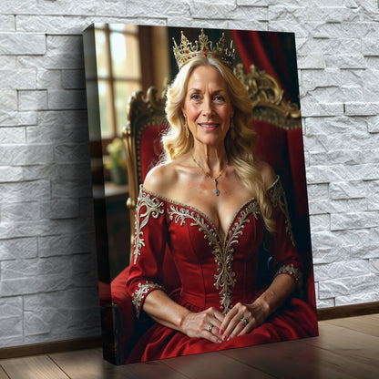 The Queen in Embroidered Crimson