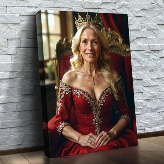 The Queen in Embroidered Crimson