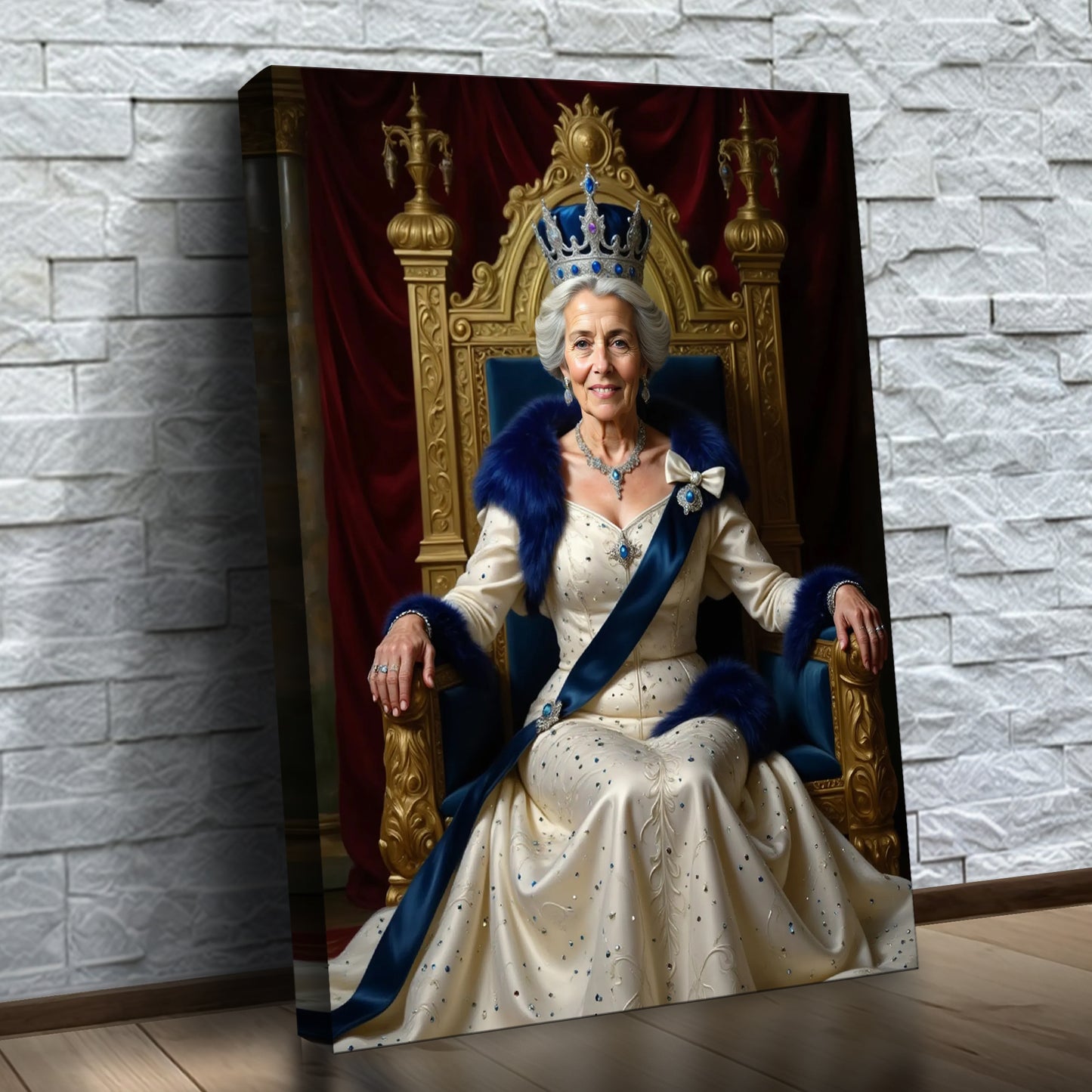 The Royal Grandmother in Blue and Ivory