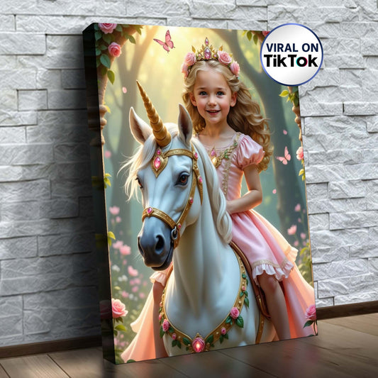 La princesse des jardins magiques et sa licorne