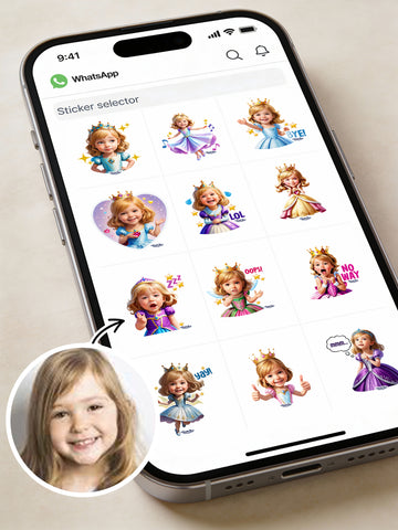 Personaliséiert WhatsApp-Sticker mat dengem Kand