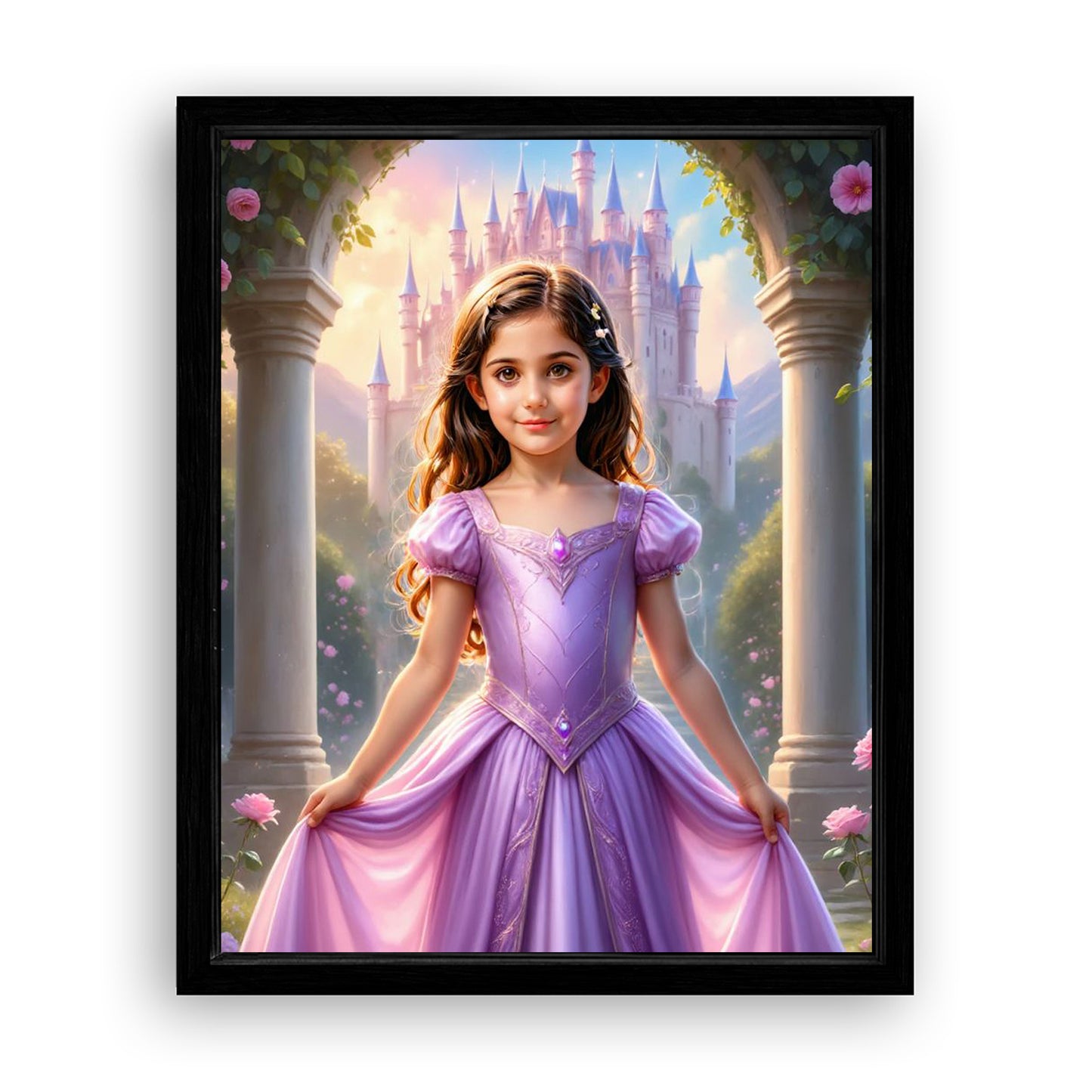 Save 40% When You Add A Frame To Your 10x08 'The Pink Princess’s Tower Retreat' Canvas Now