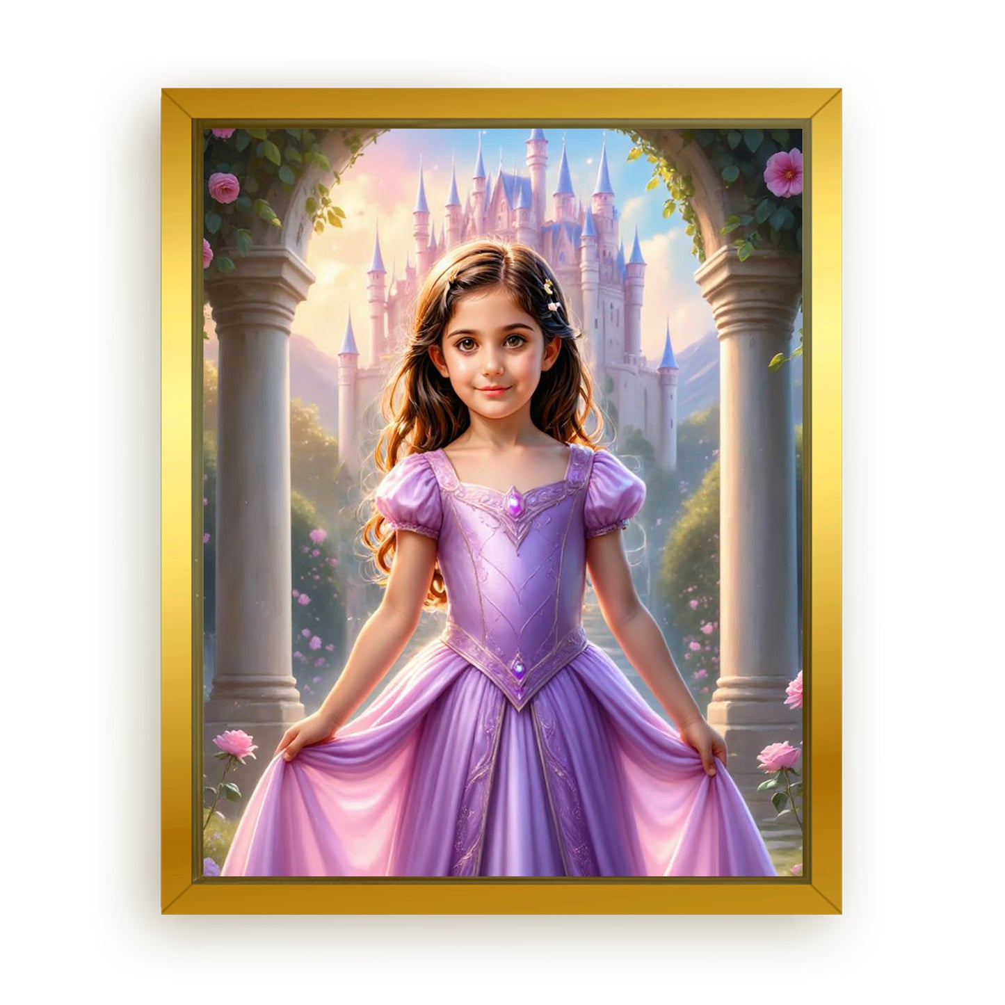 Save 40% When You Add A Frame To Your 10x08 'The Pink Princess’s Tower Retreat' Canvas Now