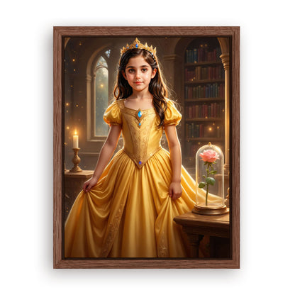 Save 40% When You Add A Frame To Your 12x16 'The Beauty and the Enchanted Rose' Canvas Now