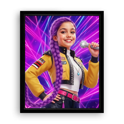 Save 33% When You Add A Frame To Your 16x20 'K-Pop Queen The Magic Beats' Canvas Now
