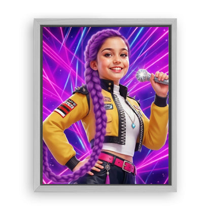 Save 33% When You Add A Frame To Your 16x20 'K-Pop Queen The Magic Beats' Canvas Now