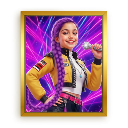 Save 33% When You Add A Frame To Your 18x24 'K-Pop Queen The Magic Beats' Canvas Now